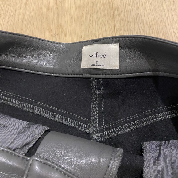 Wilfred Melina Vegan Leather Pants - Dark Grey - Sz. 2 - Picture 7 of 7